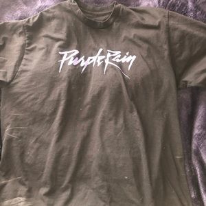 black and purple purple rain shirt